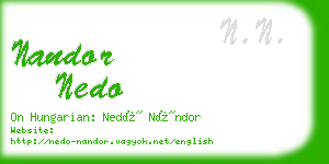 nandor nedo business card